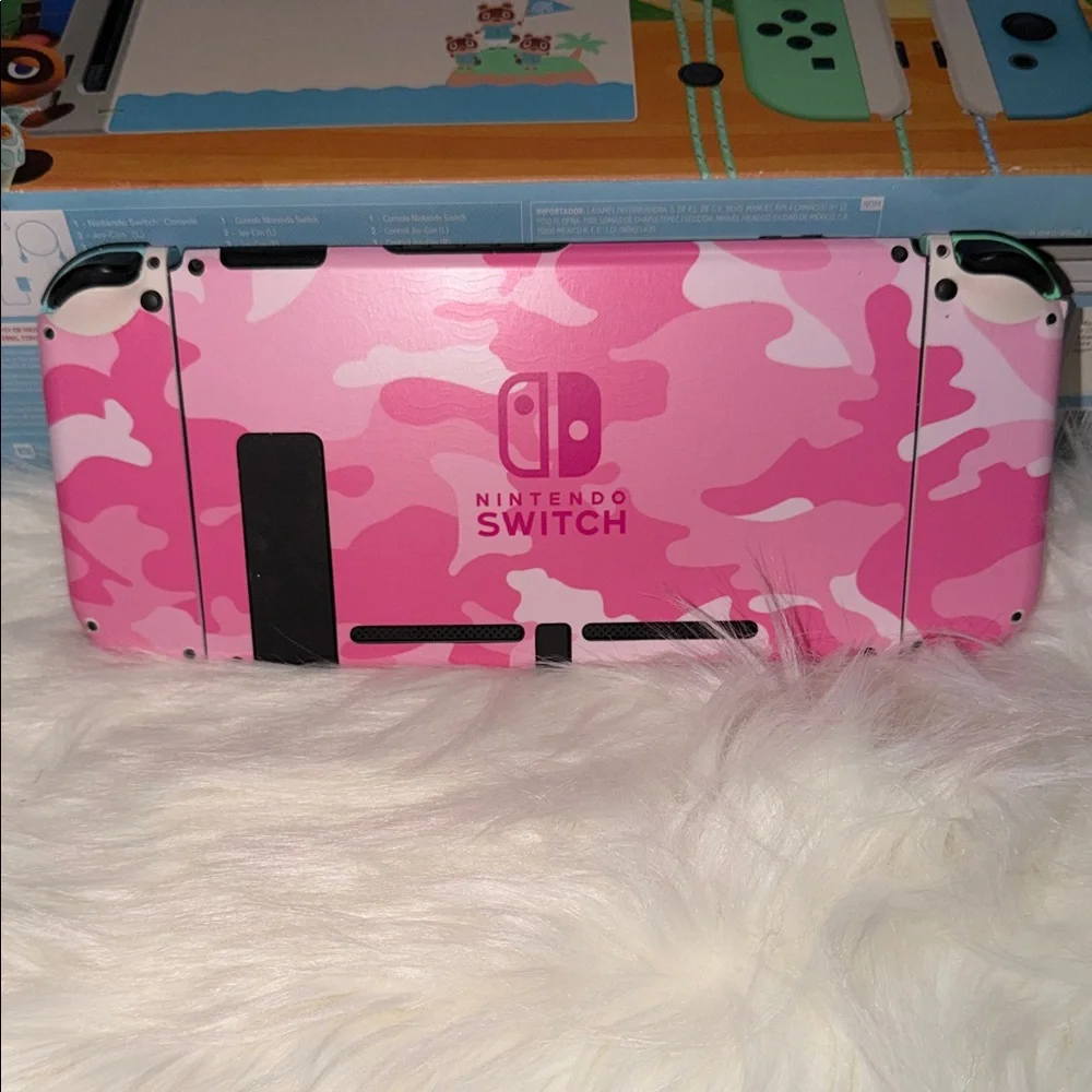 Nintendo Switch Animal Crossing Edition with Blue and Green Joy-Cons